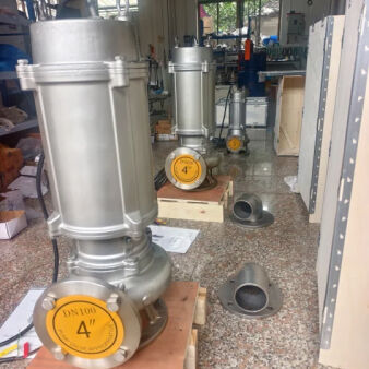 100WQP100-15-7.5KW bomba de alcantarillado sumergible de acero inoxidable.