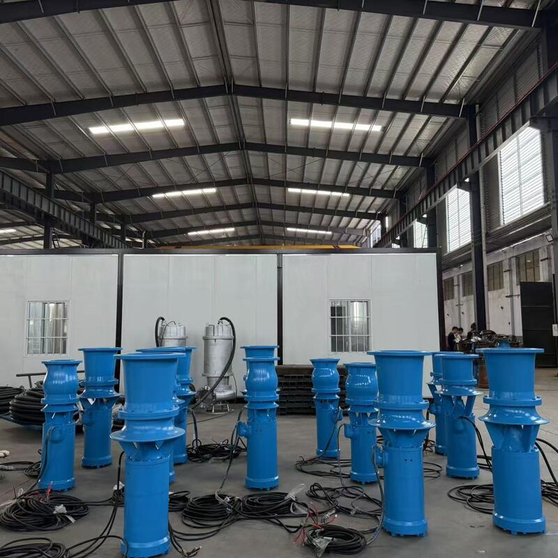 Bomba de caudal axial sumergible de 45 kW con caudal de 1300 m3/h y cabeza de 8 m para drenaje de alto caudal