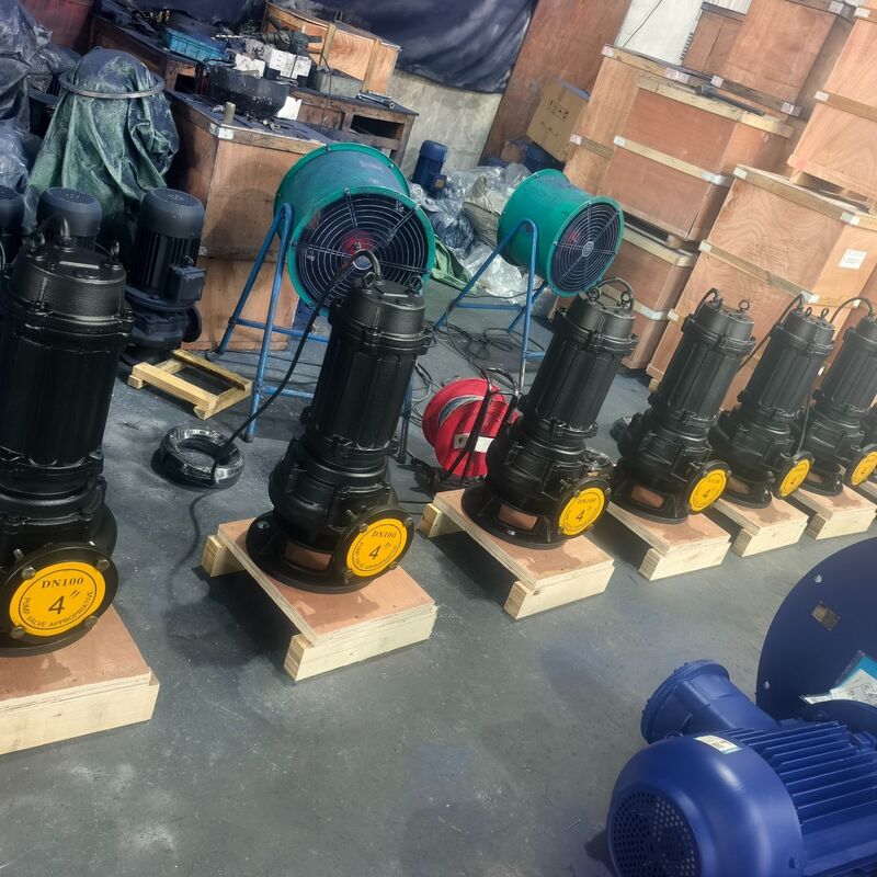 Bomba sumergible de aguas residuales de 100WQ80-20-7.5kW con caudal de 80m3/h, cabeza de 20m y motor de 7.5kW para el drenaje de aguas residuales