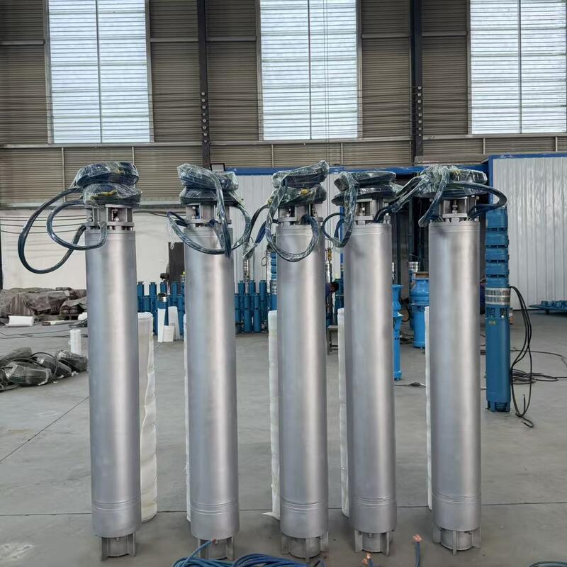 Bomba sumergible de agua de mar de acero inoxidable de 75KW con caudal de 300 m3/h para aplicaciones en pozos profundos