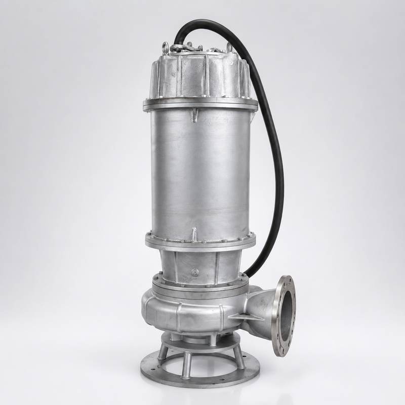 Bomba sumergible de aguas residuales de acero inoxidable 45KW 440V 60Hz para drenaje de aguas residuales de alto flujo