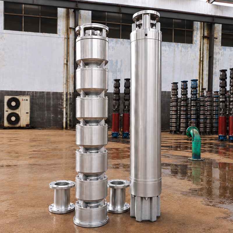 200QJH150-150-110kW Bomba de pozo profundo de acero inoxidable Bomba de alto flujo y de alta cabeza para pozos profundos y sistemas de agua de ingeniería