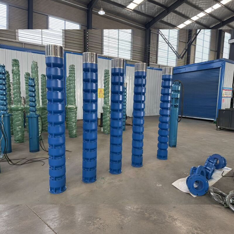 Bomba de agua sumergible de alta tensión de 300 kW para desaguar minas de bauxita con impulsores de acero inoxidable