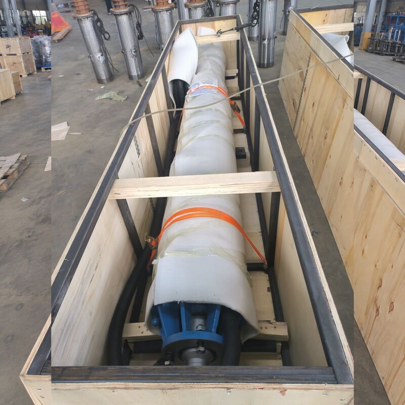 Bomba de agua sumergible de alta tensión de 300 kW para desaguar minas de bauxita con impulsores de acero inoxidable