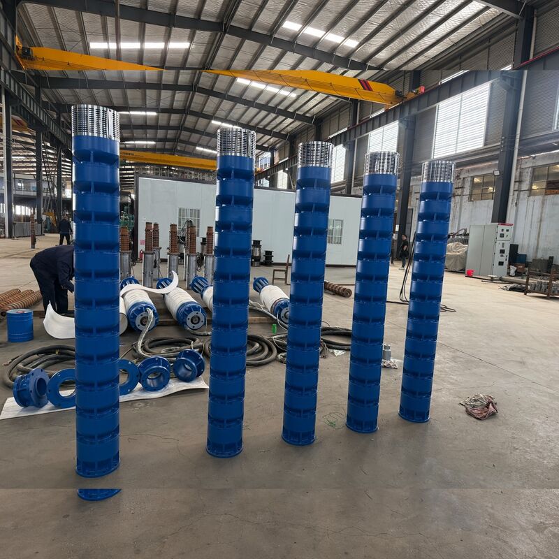 Bomba de agua sumergible de alta tensión de 300 kW para desaguar minas de bauxita con impulsores de acero inoxidable