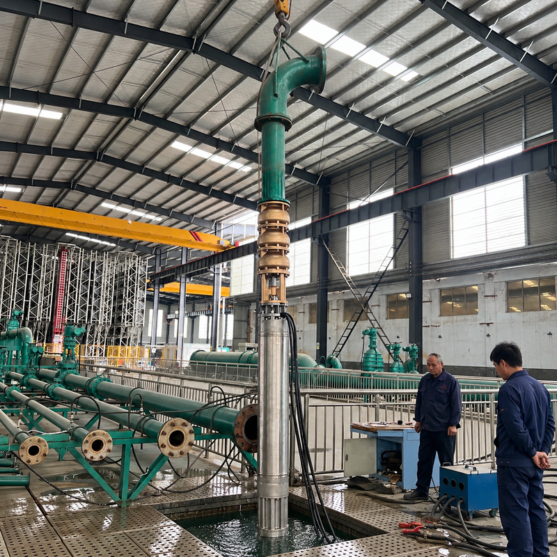 500 m³/h Deep Well Submersible Pump with Copper Pump Head and Stainless Steel Motor Housing for Seawater Supply