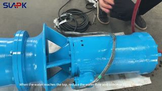 Video de inyección de agua con bomba de flujo axial.